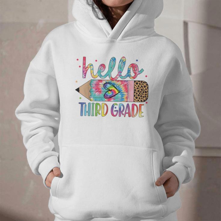 Hello Third Grade Pencil Tie Dye Back To School 3rd Grade Graphic Youth Hoodie Hello Third Grade Pencil Tie Dye Back To School 3rd Grade Graphic Youth Hoodie
