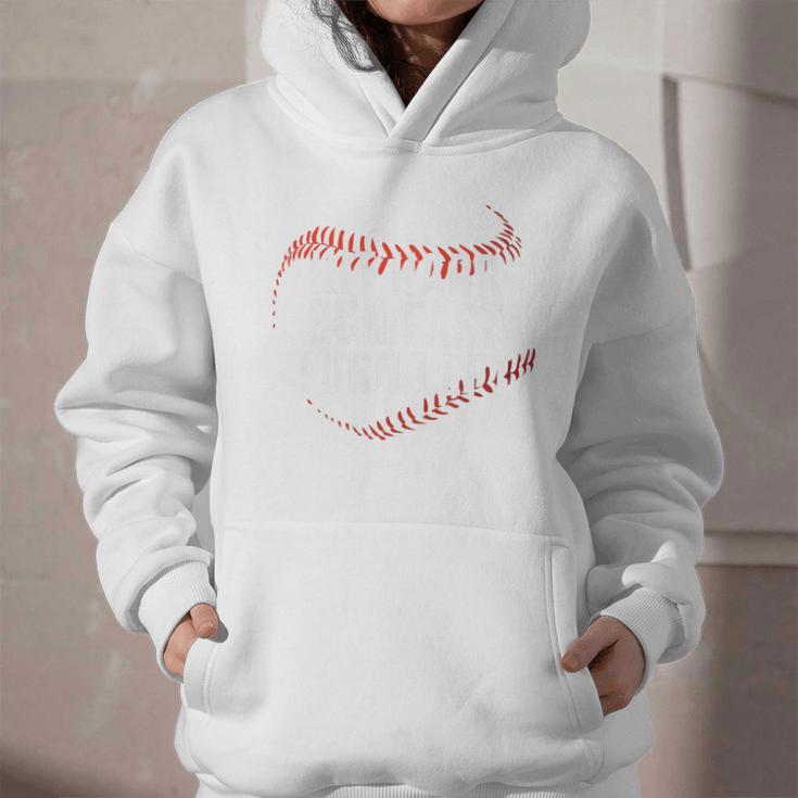 Hit Hard Run Fast Turn Left Baseball Player & Fan Premium Tri-Blend Graphic Youth Hoodie