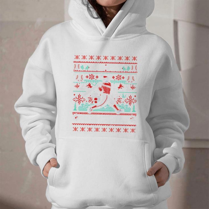 Ho Ho Homerun Baseball Ugly Christmas Sweater Party Hitter Graphic Youth Hoodie