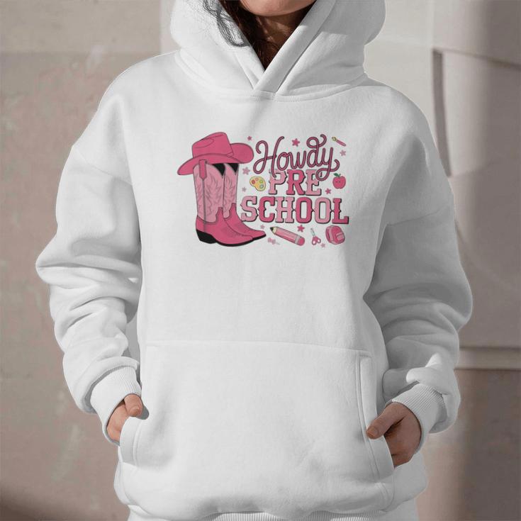 Howdy Preschool Back To School Western Cowboy Cowgirls Pre-K Graphic Youth Hoodie Howdy Preschool Back To School Western Cowboy Cowgirls Pre-K Graphic Youth Hoodie