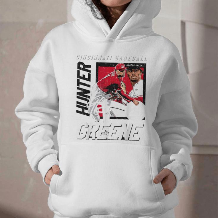 Hunter Greene Cincinnati MLB Baseball Players MLBHGR203M Graphic Youth Hoodie