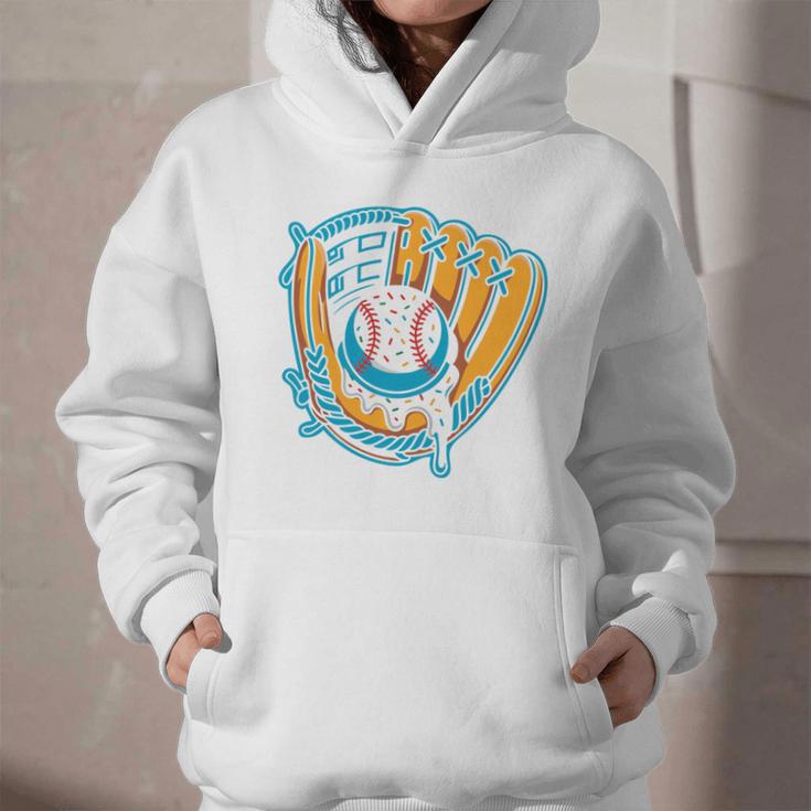 Ice Cream Baseball Mitt Drippy Scoop Baseball Sports Graphic Youth Hoodie Ice Cream Baseball Mitt Drippy Scoop Baseball Sports Graphic Youth Hoodie