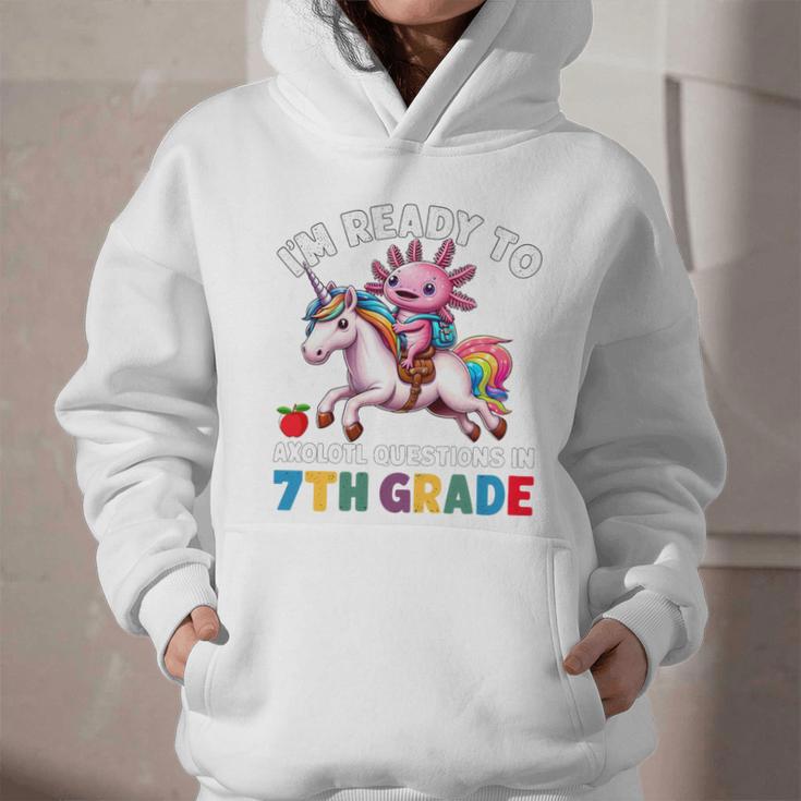 I'm Ready To Axolotl Questions In 7th Grade Back To School Premium Tri-Blend Graphic Youth Hoodie I'm Ready To Axolotl Questions In 7th Grade Back To School Premium Tri-Blend Graphic Youth Hoodie
