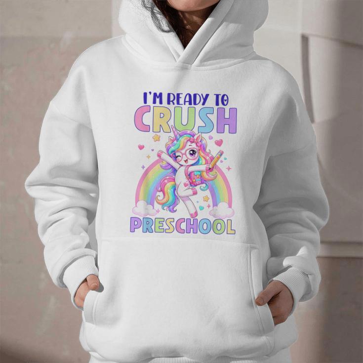 I'm Ready To Crush Preschool Unicorn Girls Back To School Graphic Youth Hoodie I'm Ready To Crush Preschool Unicorn Girls Back To School Graphic Youth Hoodie