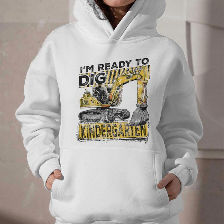 I'm Ready To Dig Kindergarten Back To School Excavator Graphic Youth Hoodie I'm Ready To Dig Kindergarten Back To School Excavator Graphic Youth Hoodie