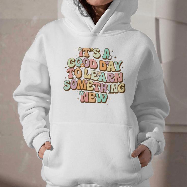 It's A Good Day To Learn Something New Retro Back To School Premium Tri-Blend Graphic Youth Hoodie It's A Good Day To Learn Something New Retro Back To School Premium Tri-Blend Graphic Youth Hoodie