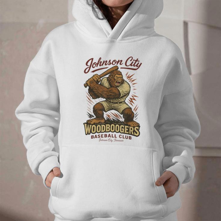 Johnson City Woodboogers Retro Baseball Club Graphic Youth Hoodie