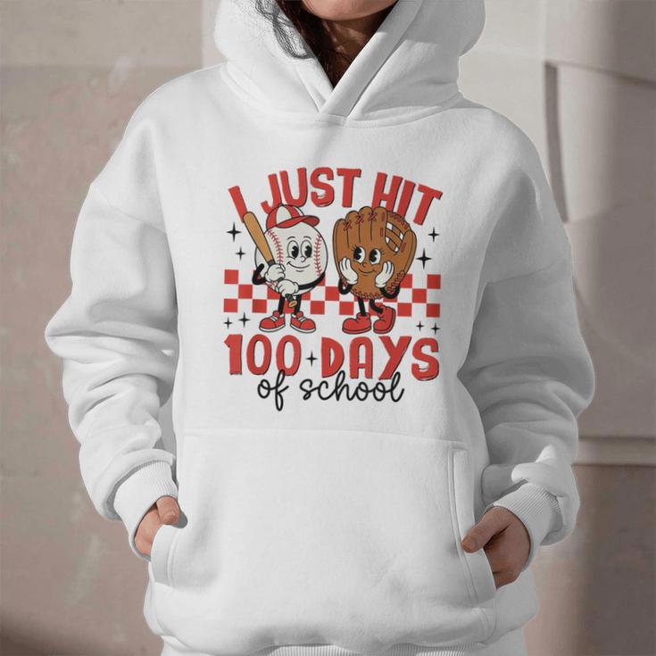 I Just Hit 100 Days Of School Baseball 100th Day Teacher Kid Graphic Youth Hoodie I Just Hit 100 Days Of School Baseball 100th Day Teacher Kid Graphic Youth Hoodie