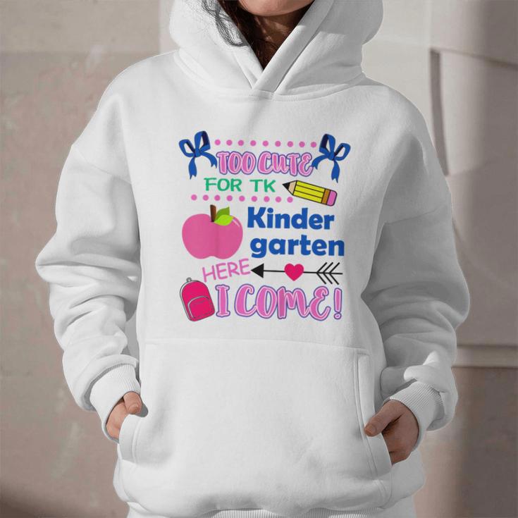 Kids Back To School Here I Come Kindergarten Girls TK Grad Graphic Youth Hoodie Kids Back To School Here I Come Kindergarten Girls TK Grad Graphic Youth Hoodie