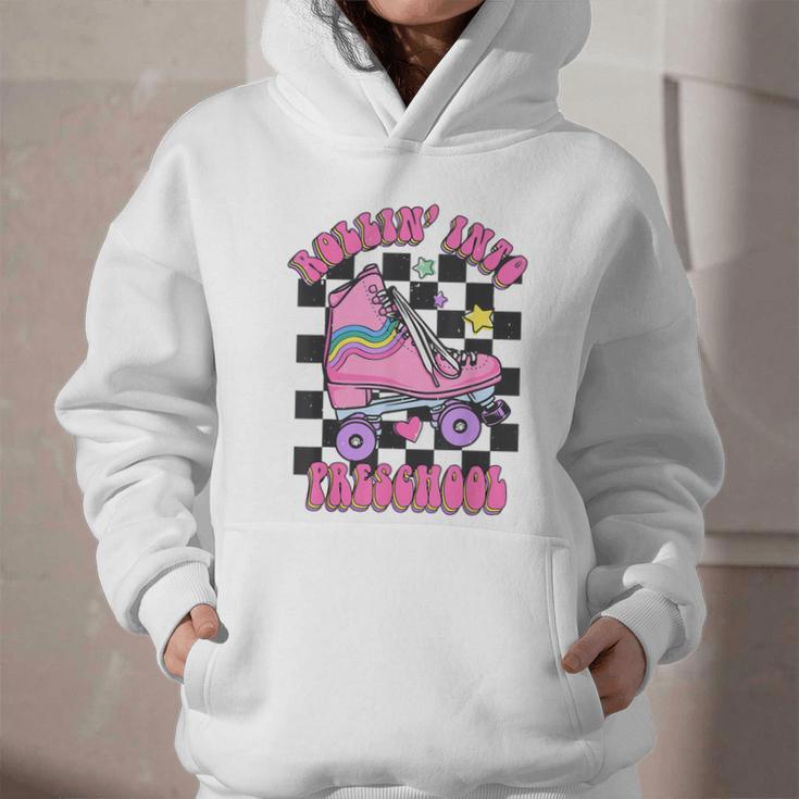 Kids Back To School Skating Rollin Into Preschool Graphic Youth Hoodie Kids Back To School Skating Rollin Into Preschool Graphic Youth Hoodie