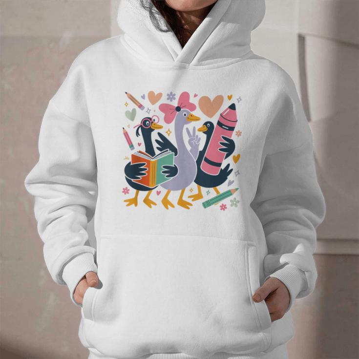 Kindergarten 1st Grade Goose Back To School Girls Graphic Youth Hoodie Kindergarten 1st Grade Goose Back To School Girls Graphic Youth Hoodie