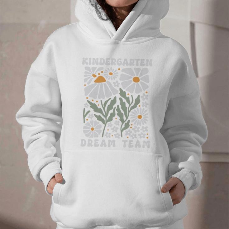 Kindergarten Dream Team First Day Back To School Boho Flower Performance Graphic Youth Hoodie Kindergarten Dream Team First Day Back To School Boho Flower Performance Graphic Youth Hoodie