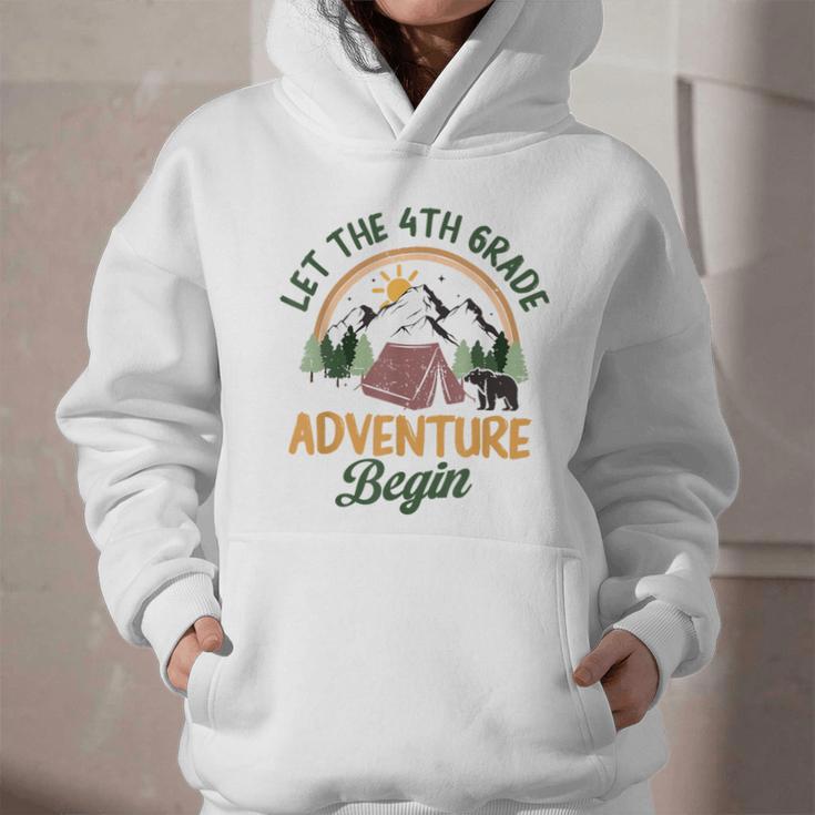 Let The 4th Grade Adventure Begin Camping Back To School Graphic Youth Hoodie Let The 4th Grade Adventure Begin Camping Back To School Graphic Youth Hoodie