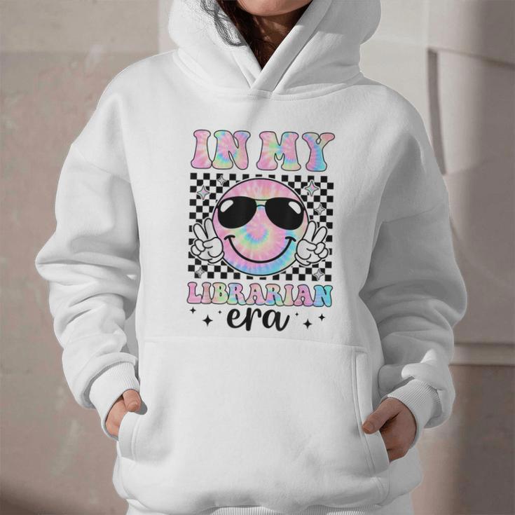 In My Librarian Era Groovy Tie Dye Back To School Graphic Youth Hoodie In My Librarian Era Groovy Tie Dye Back To School Graphic Youth Hoodie