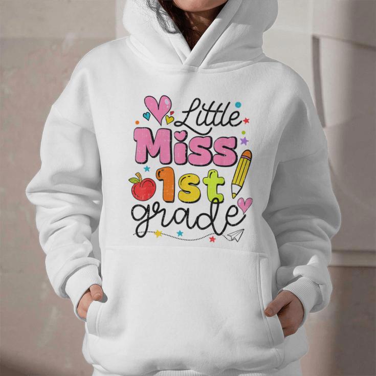 Little Miss 1st Grade Back To School Cute First Grade Girls Graphic Youth Hoodie Little Miss 1st Grade Back To School Cute First Grade Girls Graphic Youth Hoodie