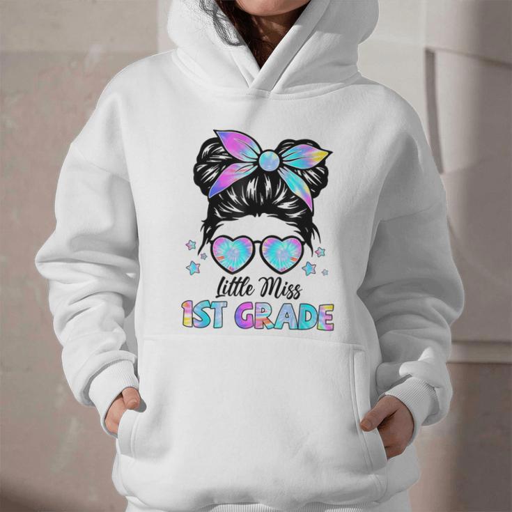 Little Miss 1st Grade Messy Bun Back To School Girls Kids Graphic Youth Hoodie Little Miss 1st Grade Messy Bun Back To School Girls Kids Graphic Youth Hoodie