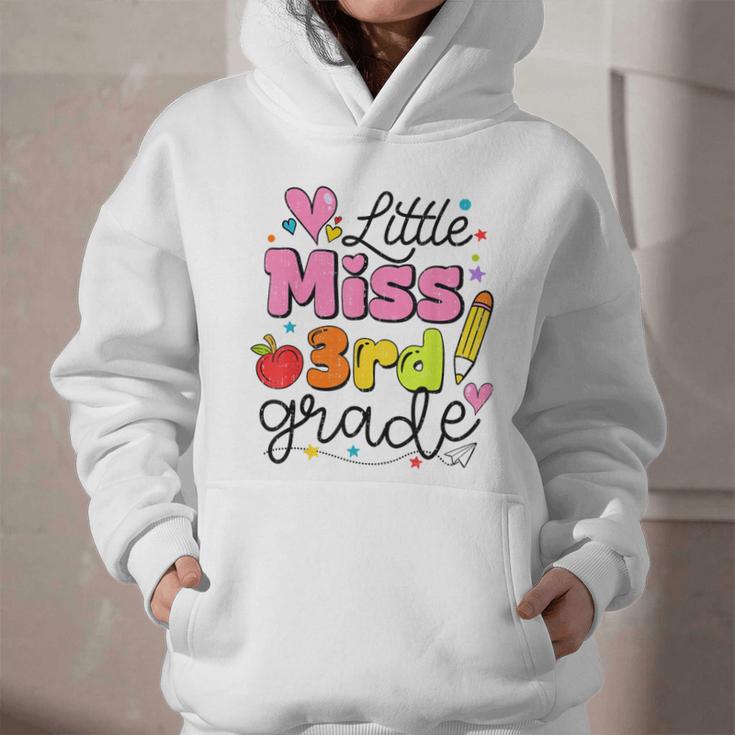 Little Miss 3rd Grade Back To School Cute Third Grade Girls Graphic Youth Hoodie