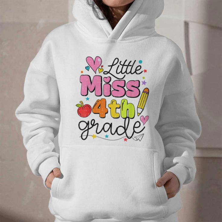 Little Miss 4th Grade Back To School Cute Fourth Grade Girls Graphic Youth Hoodie Little Miss 4th Grade Back To School Cute Fourth Grade Girls Graphic Youth Hoodie