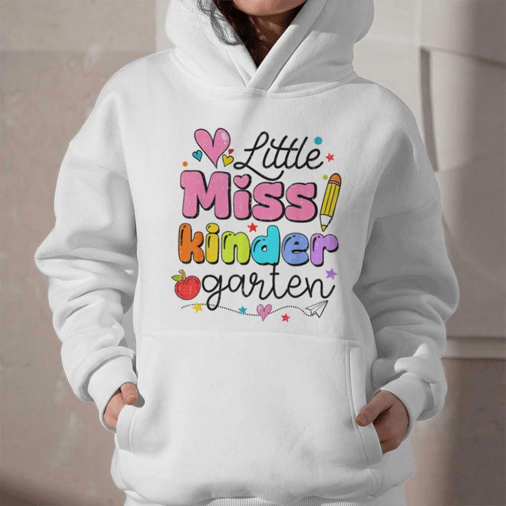 Little Miss Kindergarten Back To School Cute Kinder Girls Graphic Youth Hoodie Little Miss Kindergarten Back To School Cute Kinder Girls Graphic Youth Hoodie