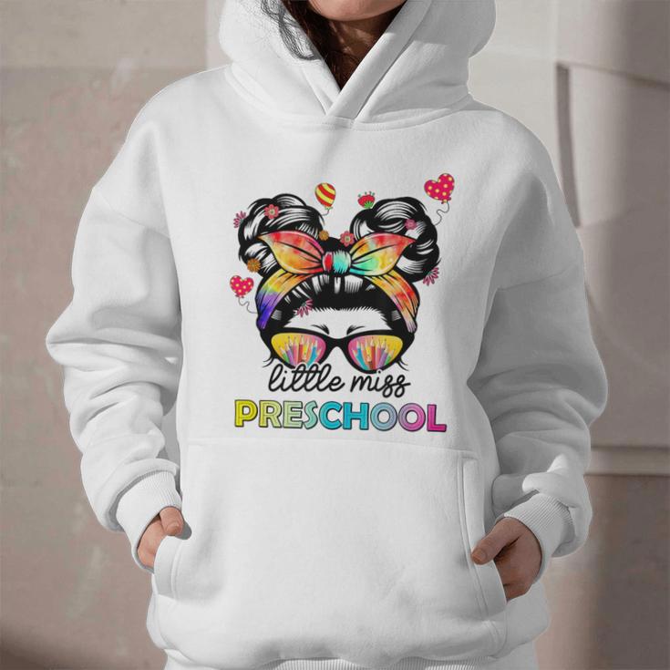 Little Miss Preschool Back To School Messy Kids Girls Graphic Youth Hoodie