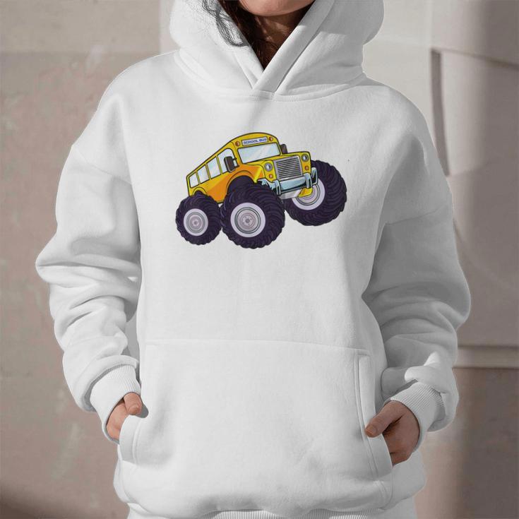 Monster Truck School Bus Yellow Back To School Kids Toddler Graphic Youth Hoodie Monster Truck School Bus Yellow Back To School Kids Toddler Graphic Youth Hoodie