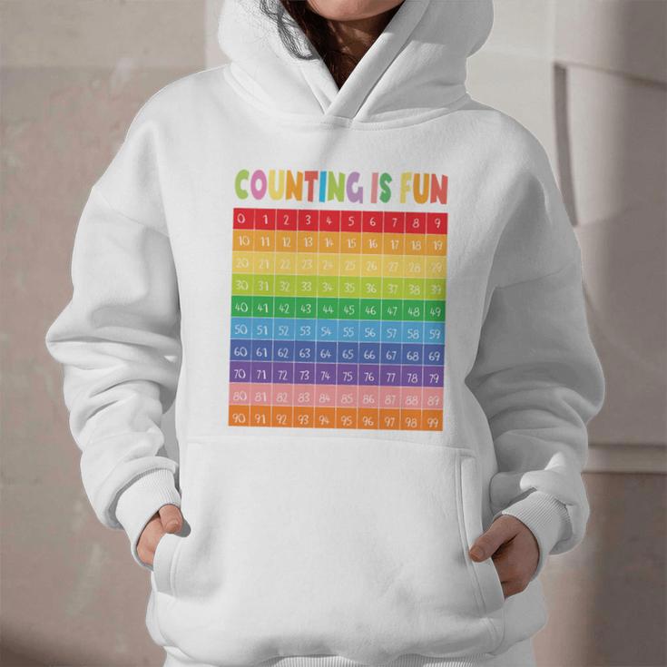 Numbers Learning Cute Numbers 0-100 Back To School Counting Graphic Youth Hoodie