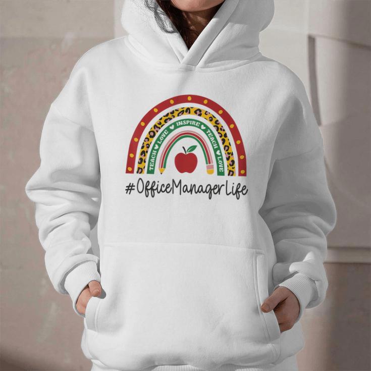 Office Manager Rainbow Appreciation Day Hello Back To School Graphic Youth Hoodie Office Manager Rainbow Appreciation Day Hello Back To School Graphic Youth Hoodie