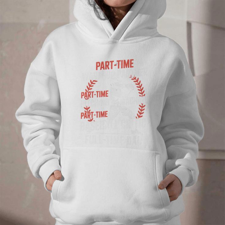 Part Time Warm Up Partner Pitching Baseball Full Time Dad Graphic Youth Hoodie Part Time Warm Up Partner Pitching Baseball Full Time Dad Graphic Youth Hoodie