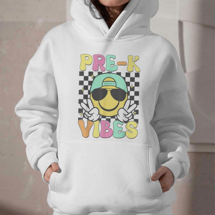 Pre-K Vibes Smile Face Back To School Pre-K Graphic Youth Hoodie Pre-K Vibes Smile Face Back To School Pre-K Graphic Youth Hoodie
