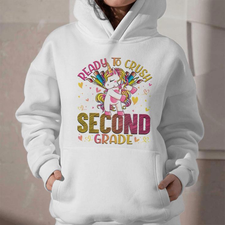 Ready To Crush Second 2nd Grade Back To School Unicorn Kids Performance Graphic Youth Hoodie Ready To Crush Second 2nd Grade Back To School Unicorn Kids Performance Graphic Youth Hoodie