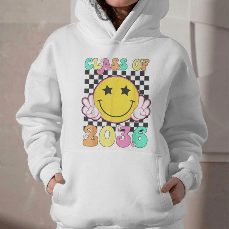Retro Class Of 2036 Grow With Me Back To School Kindergarten Graphic Youth Hoodie