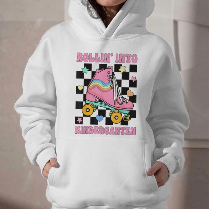 Rolling Into Kindergarten Roller Skating Girl Back To School Graphic Youth Hoodie Rolling Into Kindergarten Roller Skating Girl Back To School Graphic Youth Hoodie