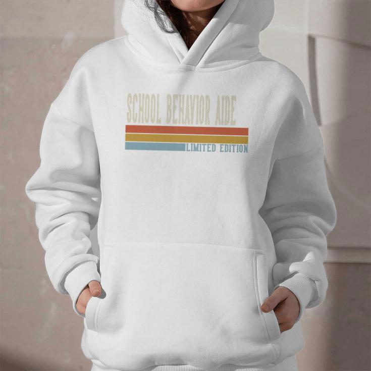 School Behavior Aide Week Retro Vintage Back To School Day Premium Tri-Blend Graphic Youth Hoodie