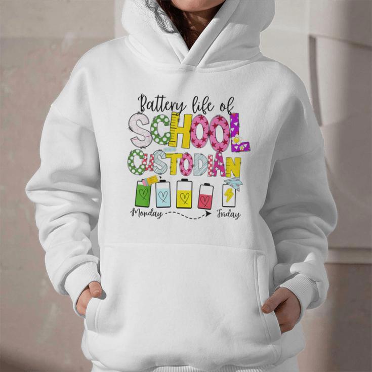 School Custodian Battery Life Back To School Janitor Graphic Youth Hoodie School Custodian Battery Life Back To School Janitor Graphic Youth Hoodie
