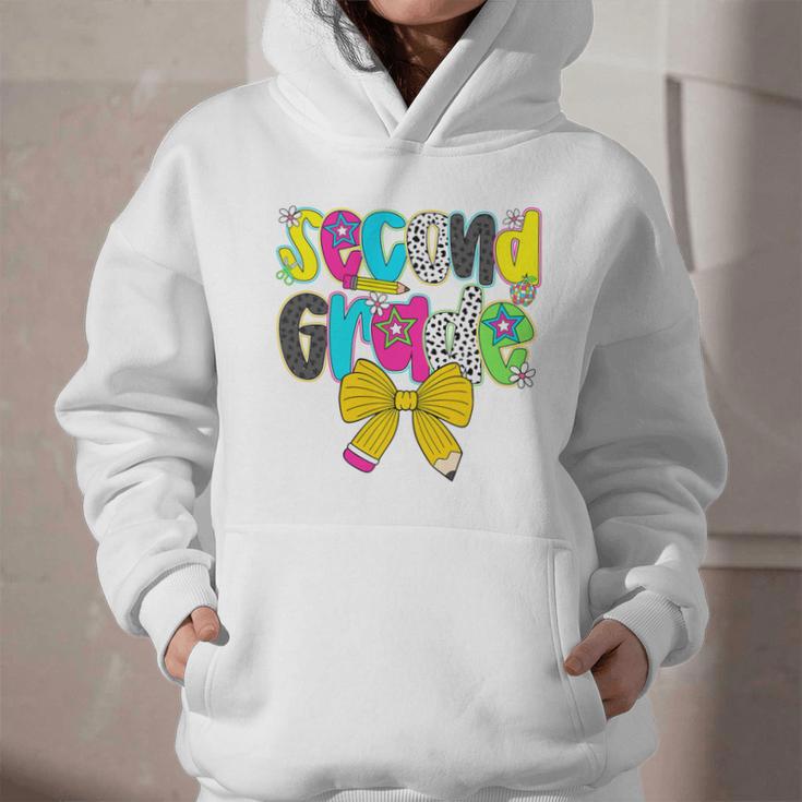 Second Grade Coquette Bow First Day Of School Back To School Performance Graphic Youth Hoodie