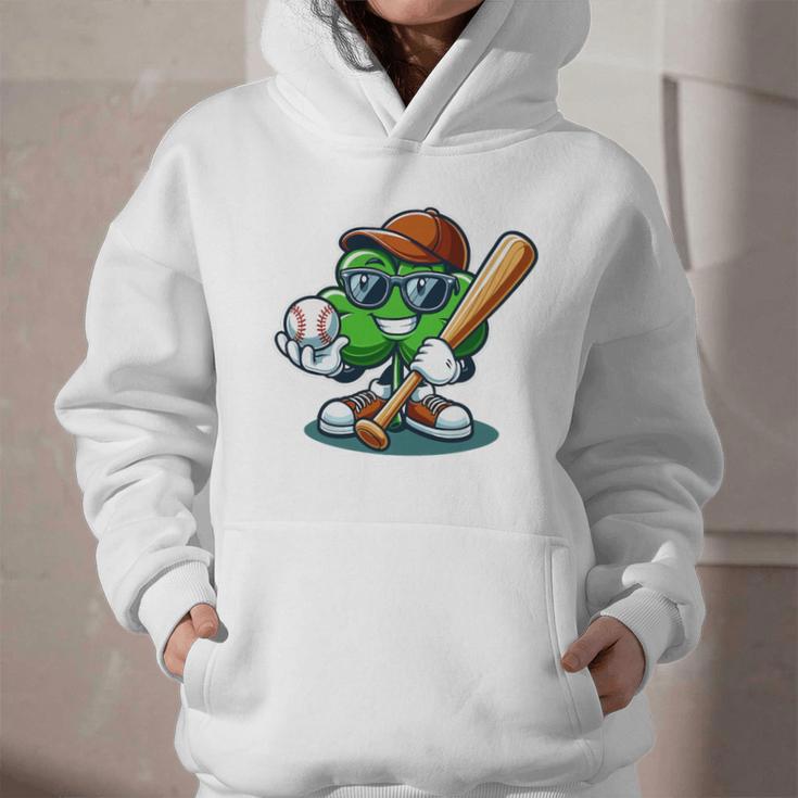 Shamrock Baseball St Patrick's Day Kids Boys Toddlers Premium Tri-Blend Graphic Youth Hoodie