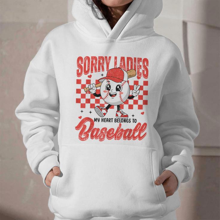 Sorry Ladies My Heart Belongs To Baseball Valentines Boys Graphic Youth Hoodie
