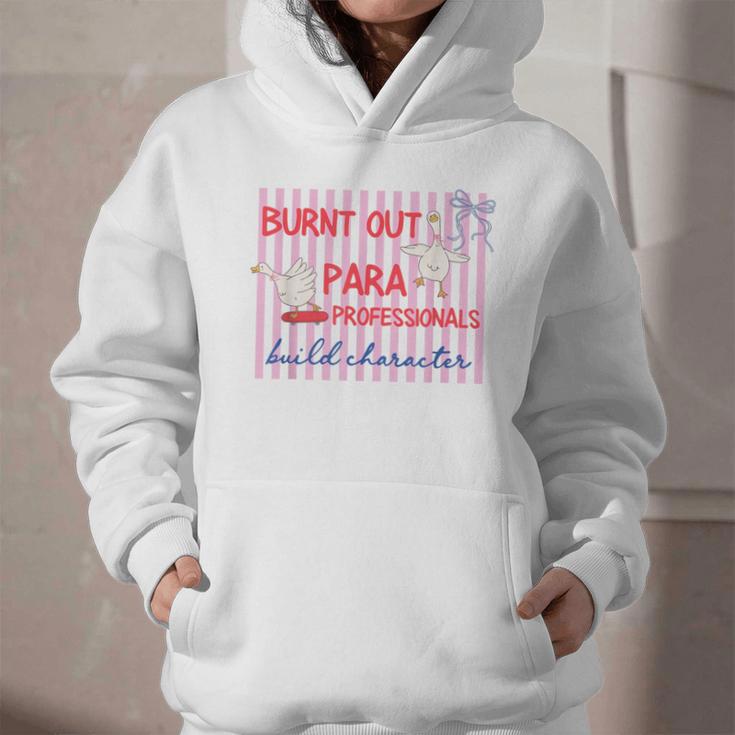 Striped Burnt Out Para Paraprofessional Back To School Graphic Youth Hoodie Striped Burnt Out Para Paraprofessional Back To School Graphic Youth Hoodie