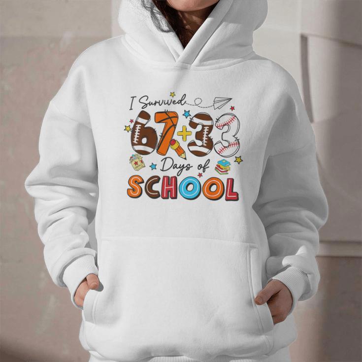 I Survived 67 33 Days Of School Baseball Basketball Football Graphic Youth Hoodie