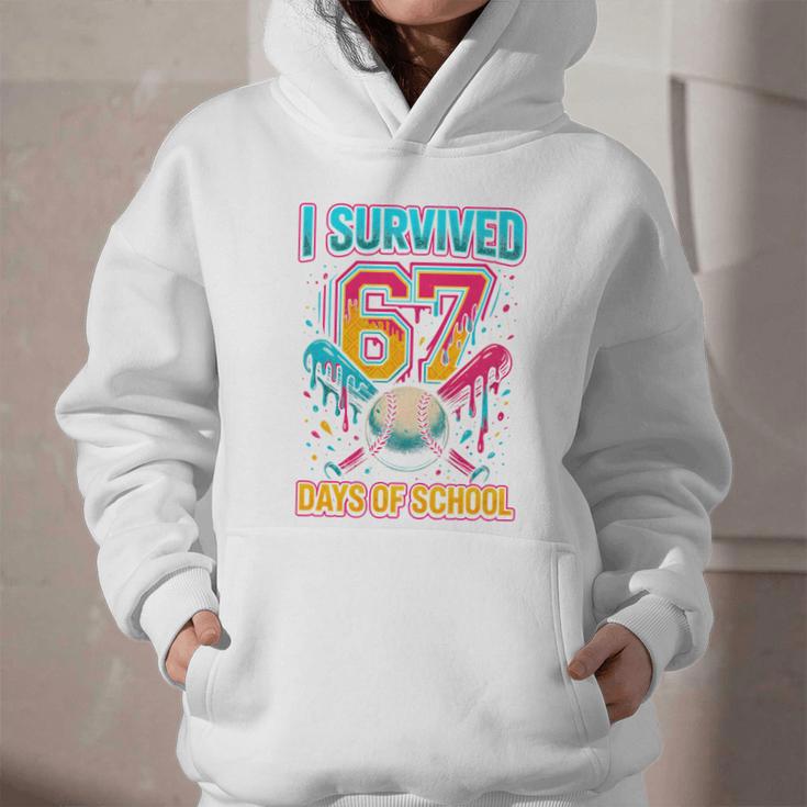 I Survived 67 Days Of School Baseball Drip Six Seven Meme Graphic Youth Hoodie I Survived 67 Days Of School Baseball Drip Six Seven Meme Graphic Youth Hoodie