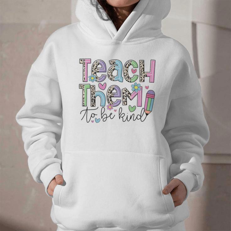 Teach Them To Be Kind Leopard Kindergarten Back To School Graphic Youth Hoodie Teach Them To Be Kind Leopard Kindergarten Back To School Graphic Youth Hoodie