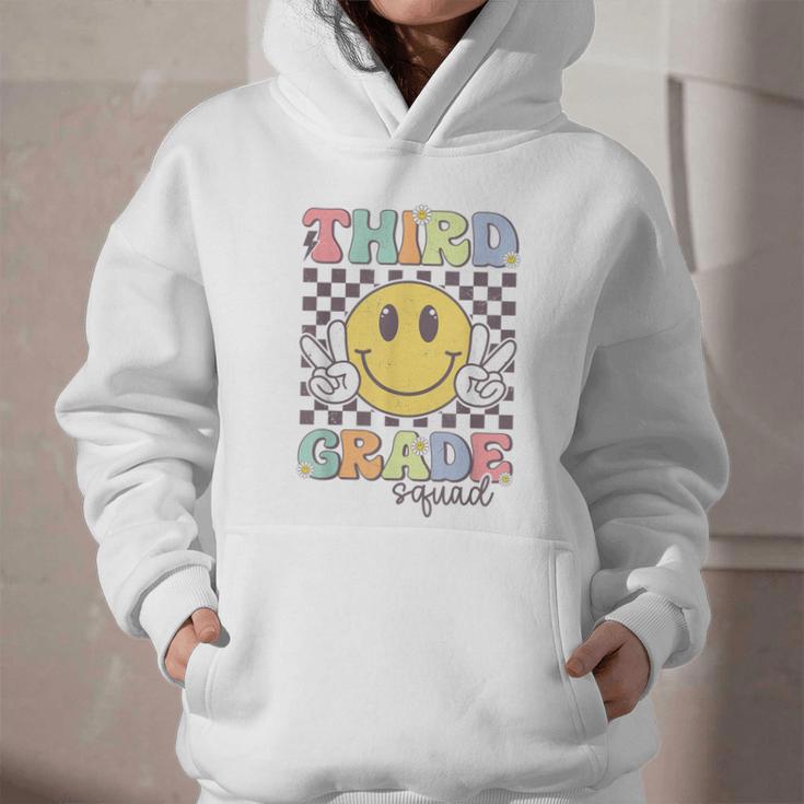 Third Grade Squad Smile Face 3rd Grade Back To School Graphic Youth Hoodie