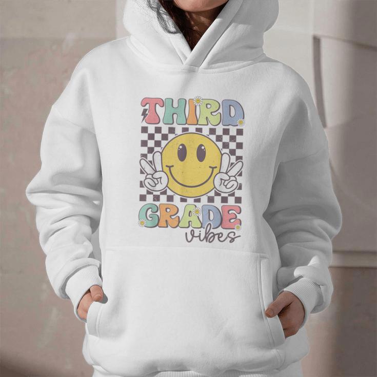 Third Grade Vibes Smile Face 3rd Grade Team Back To School Graphic Youth Hoodie