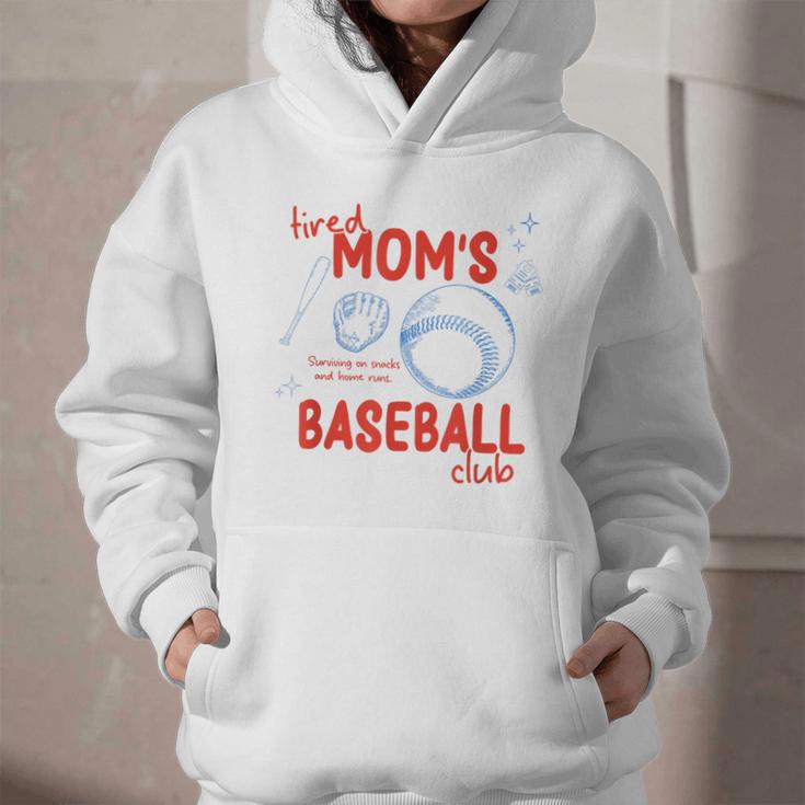 Tired Baseball Mom Club Baseball Mama Mother's Day Graphic Youth Hoodie Tired Baseball Mom Club Baseball Mama Mother's Day Graphic Youth Hoodie