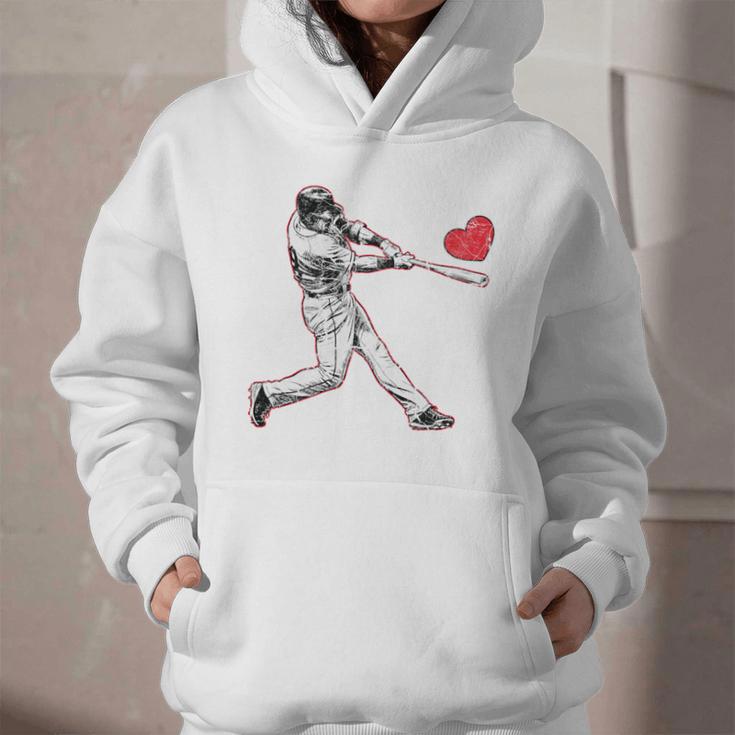 Valentines Baseball Batter Heart Player Silhouette Premium Tri-Blend Graphic Youth Hoodie Valentines Baseball Batter Heart Player Silhouette Premium Tri-Blend Graphic Youth Hoodie