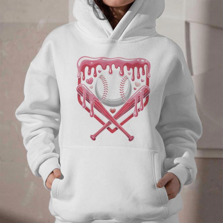 Valentines Baseball Boys Ice Cream Drip Heart Youth Kids Graphic Youth Hoodie Valentines Baseball Boys Ice Cream Drip Heart Youth Kids Graphic Youth Hoodie