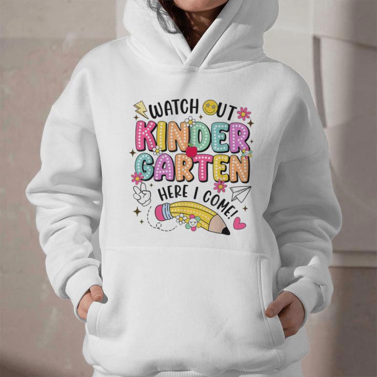 Watch Out KinderGarten Here I Come Shirt Kids Back To School Graphic Youth Hoodie Watch Out KinderGarten Here I Come Shirt Kids Back To School Graphic Youth Hoodie