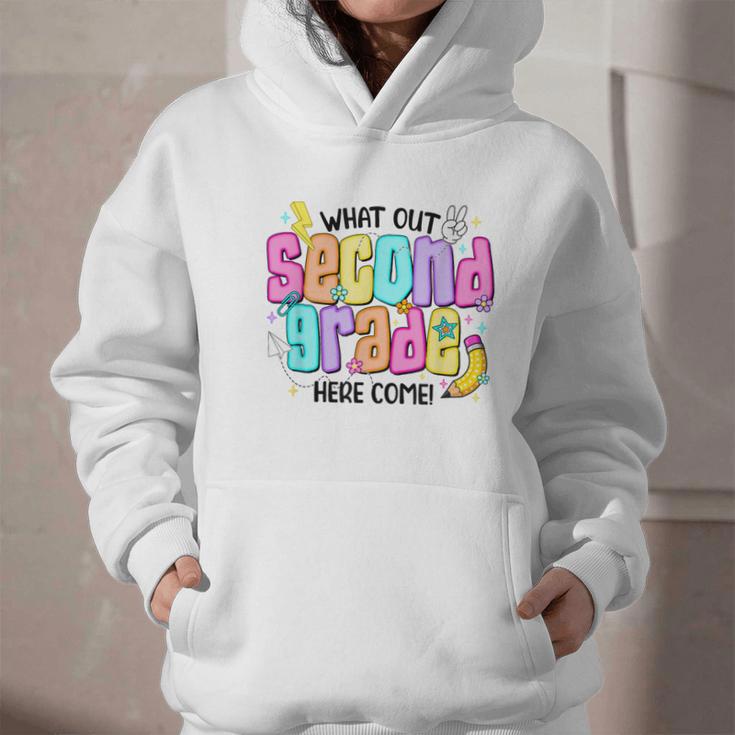 Watch Out Second Grade Here I Come 2nd Grade Back To School Graphic Youth Hoodie