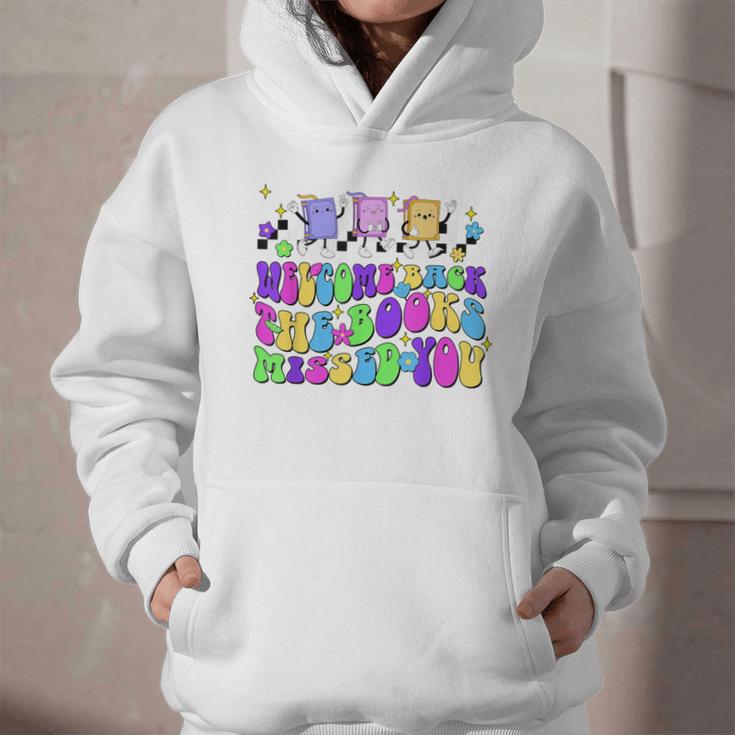 Welcome Back The Books Missed You Back To School Graphic Youth Hoodie Welcome Back The Books Missed You Back To School Graphic Youth Hoodie