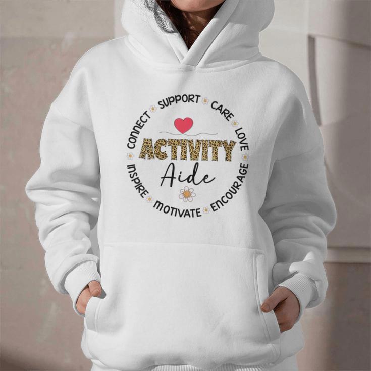 Women's Leopard Activity Aide Appreciation Week Back To School Graphic Youth Hoodie Women's Leopard Activity Aide Appreciation Week Back To School Graphic Youth Hoodie